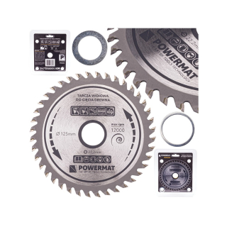 Vídiový kotúč na drevo TDD-125x22.2x40Z - POWERMAT