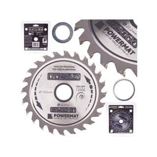 Vídiový kotúč na drevo TDD-125x22.2x24Z - POWERMAT
