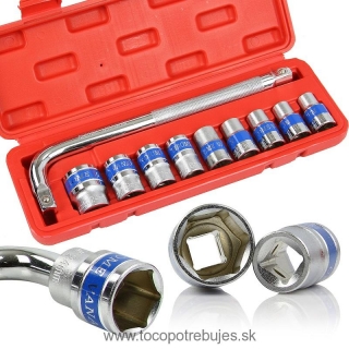 Sada nástrčných kľúčov 1/2" 10ks 10-24mm - MAR-POL M58201