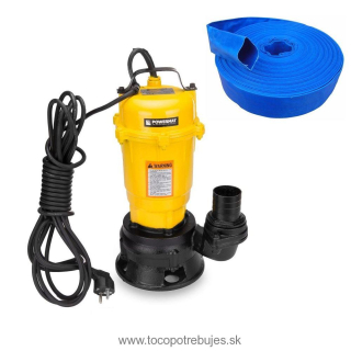 Kalové čerpadlo s drvičom PM-PDS-3000 + hadica 2” 20m - POWERMAT