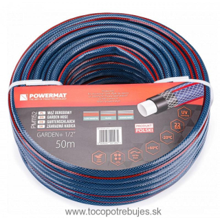 Záhradná hadica 1/2" 50m na vodu 4-vrstvová - POWERMAT PM1152