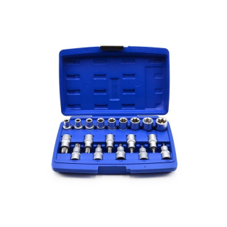 Sada nástrčných kľúčov a bitov 1/2" TORX 19ks - GEKO G13565
