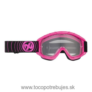 Motokrosové okuliare NOX N1 ADULT Ružová