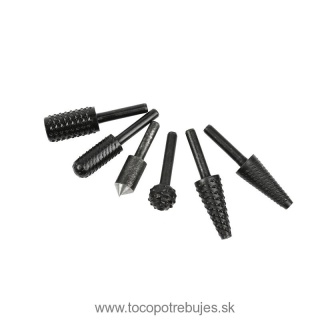 Sada stopkových fréz na kov a drevo 6mm 6ks - GEKO G37512