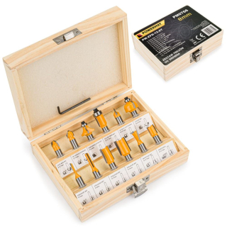 Frézky na opracovanie dreva 12 ks PM-ZFD-12.8T - POWERMAT