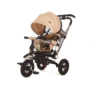 LeanToys Detská trojkolka PRO700, krémová