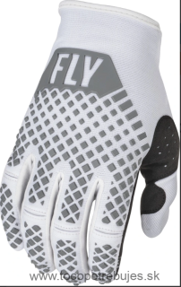 Rukavice KINETIC, FLY RACING - USA 2022 bielá