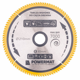 Kotúč na drevo TDD-210x30x100Z - POWERMAT