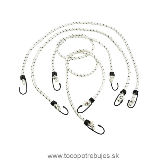 Upínacie gumové lano 10 mm x 1 m sada 4 ks - GEKO G02395