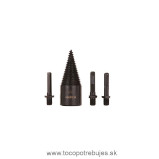 Štiepací tŕň - kužeľ na drevo 45mm, 3x adaptér - Keltin K02398 