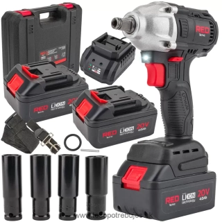 AKU rázový uťahovák RTAKU0026 20V 4Ah 380Nm - RED TECHNIC