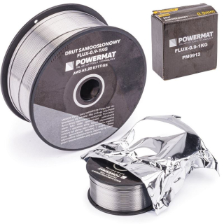 Zvárací drôt trubičkový 0,9mm FLUX-0,9-1 KG - POWERMAT PM0912