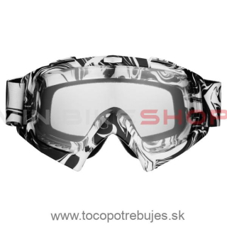 Motokrosové okuliare Cross/MTB, biela