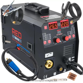 Invertorová zváračka RED TECHNIC RTMSTF0086 Migomat MIG MAG MMA TIG LIFT 220A Synergy Zánovné