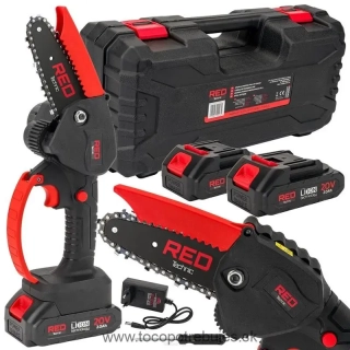 Akumulátorová reťazová píla 20V 2000mAh Li-Ion - RED TECHNIC RTMPA0022