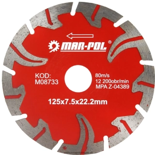 Diamantový kotúč na betón 125x7.5x22,2 - MAR-POL M08733