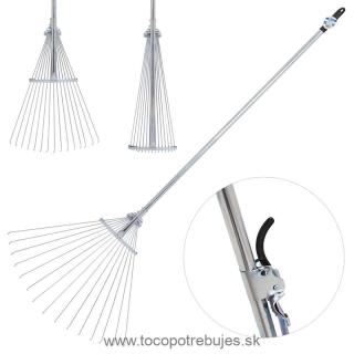 Hrable na lístie nastaviteľné kovové 19-66cm - GEKO G66535