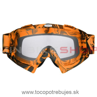 Oranžové Cross/MTB okuliare - biele sklo