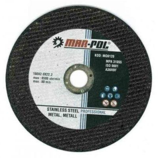 Rezný kotúč na železo 180x2.0x22.2mm - MAR-POL M08120