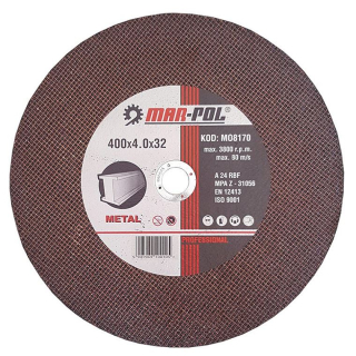 Rezný kotúč na železo 400x4.0x32mm - MAR-POL M08170