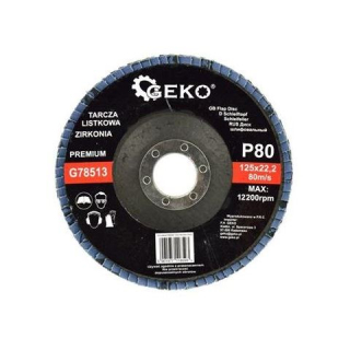 Brúsny lamelový kotúč "ZIRKONIA" 125mm P80 - GEKO G78513