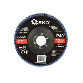 Brúsny lamelový kotúč "ZIRKONIA" 125mm P40 - GEKO G78511