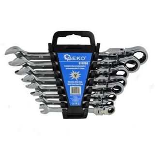Sada kľúčov lámaných s račnou 8-22mm 8ks - GEKO G10338