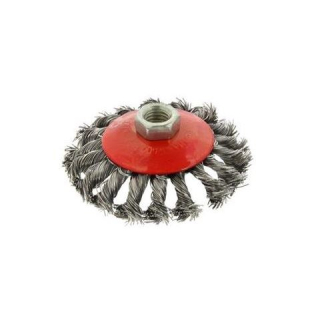 Rotačná kefa bočná zapletaná 100mm M14 - GEKO G00605