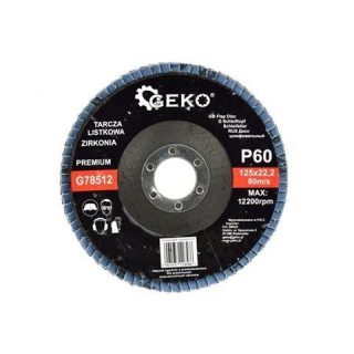 Brúsny lamelový kotúč "ZIRKONIA" 125mm P60 - GEKO G78512