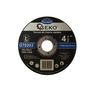 Rezný kotúč na kov 115x1.6x22mm - GEKO G78203