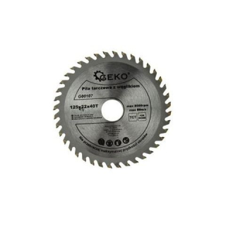 GEKO G00107 PÍLOVÝ KOTÚČ na drevo rezanie dreva 125mm 22mm 40T