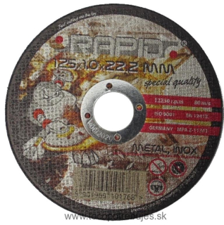 Rezný kotúč na železo 125x1.0x22.2mm - RAPID M08249