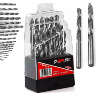 Sada vrtákov HSS do kovu 19ks 1mm - 10mm - MAR-POL M22300