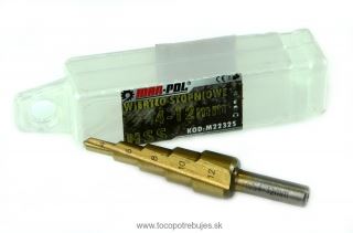 Postupný stupňovitý vrták 4-12mm - MAR-POL M22325