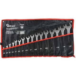 Kľúče očko vidlicové nástenné 16ks 1/4"-1,1/4" - GEKO G11152