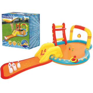 Bestway Nafukovací bazénik so šmýkačkou a kolkami, 4,53 x 2,13 x 1,17m, 53068