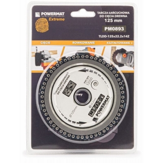 Powermat PM0893 Pílový reťazový kotúč na drevo 125mm 14T s reťazou
