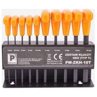 Sada šesťhranných kľúčov PM-ZKH-10T - POWERMAT