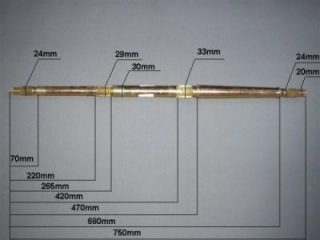 Univerzálna zadná os, rozmer 750mm (3086)