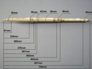 Zadná os na ATV, rozmer 750mm (1435)