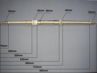 Zadná os na ATV, rozmer 880mm (1436)