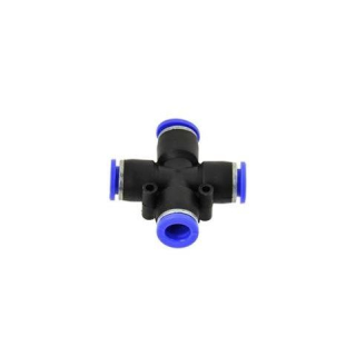 Pneumatická nástrčná spojka 12mm PU/PE typ kríž, 20ks - GEKO G03054