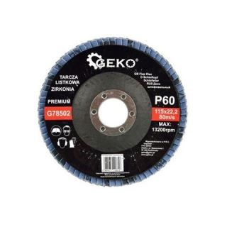 Brúsny lamelový kotúč "ZIRKONIA" 115mm P60 - GEKO G78502