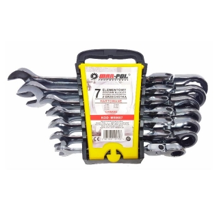 Račňové kľúče kĺbové 7ks 8 - 19mm M58607