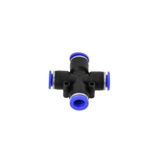 Pneumatická nástrčná spojka 6mm PU/PE typ kríž, 50ks - GEKO G03051