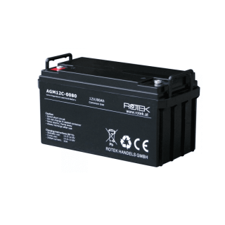 Baterie 12V/80Ah AGM12C-0080 - ROTEK BAT023