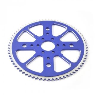 Rozeta CNC Alu pre minibike 72 zubov - modrá (tund126)