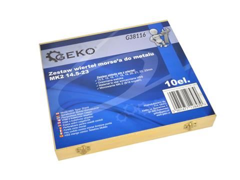 Sada vrtákov do kovu MK2 10ks 14,5 - 23mm - GEKO G38116