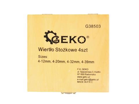Sada viacstupňových vrtákov 4ks - GEKO G38503
