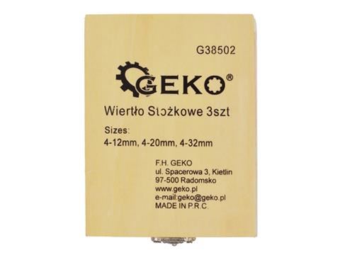 Viacstupňový vrták 3ks - GEKO G38502